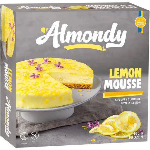 Almondy Moussetårta lemon Glutenfri Fryst - Lemon mousse cake, Frozen Gluten-free 400 g