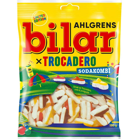 Ahlgrens Bilar Godispåse Sodakombi x Trocadero - Candy Bag Sodakombi x Trocadero - 130g-Swedishness