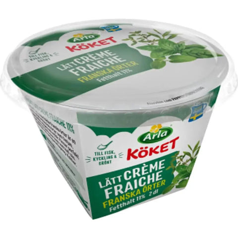 Arla Crème Fraiche Franska Örter 11% - Creme Fraiche - 200ml-Swedishness