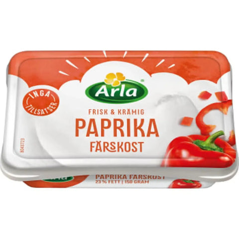 Arla Färskost Röd Paprika- Fresh cheese Red Paprika - 150g-Swedishness