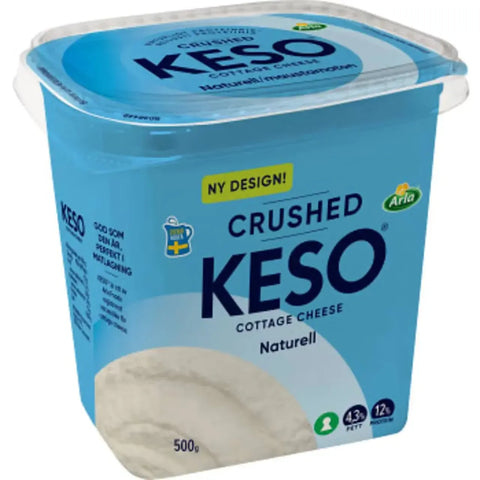 Arla Keso Naturell Crushed 4,3% - Cottage Cheese crushed - 500 g-Swedishness
