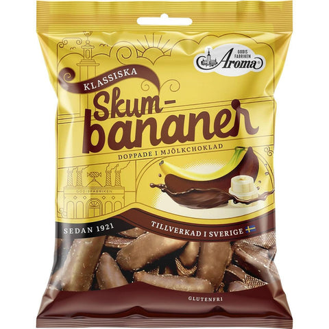 Aroma Chokladbananer Skum - Foam Chocolate Bananas - 100g-Swedishness