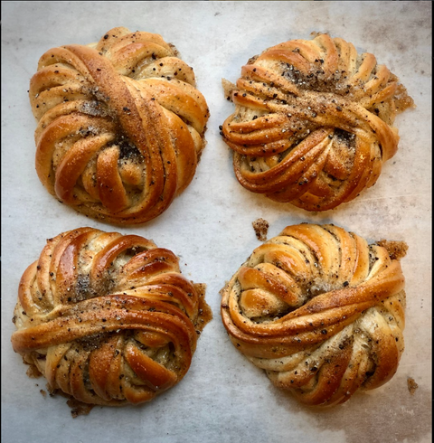 BAK 4 pack Kardemummabulle - Cardamom Buns 4p - Fresh Frozen - 440g-Swedishness