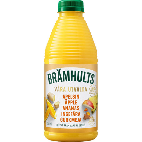 Brämhults Apelsin Ananas Ingefära Gurkmeja - Orange Pineapple Ginger Turmeric Juice - 850ml-Swedishness