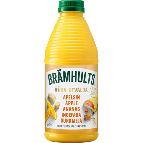 Brämhults Apelsin Ananas Ingefära Gurkmeja - Orange Pineapple Ginger Turmeric Juice - 850ml-Swedishness