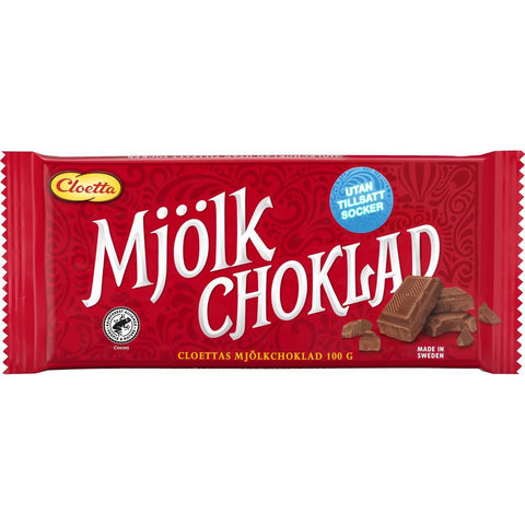 Cloetta Mjölkchoklad Sockerfri - Milk chocolate Sugar free - 100g-Swedishness