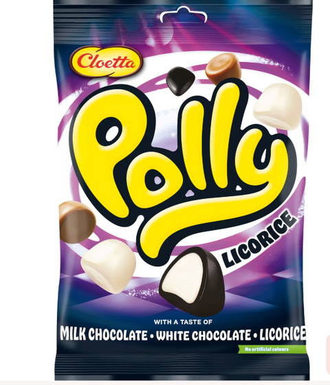 Cloetta Polly Lakrits - Chocolate Covered Chewy with Licorice 150 g-Swedishness