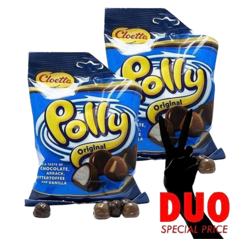 DUO Cloetta Polly BLUE Original - Butterscotch with Chocolate 200 g X 2-Swedishness