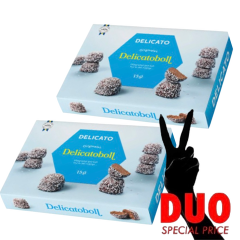 DUO Delicato Delicatoboll - Chocolate ball 15 pieces, 600g X 2-Swedishness