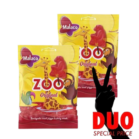 DUO Malaco Zoo - Fruit jelly 95g X 2-Swedishness