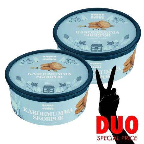 DUO Nyåkers Kardemumma Skorpor - Cardemom Krisprolls 350 g X 2-Swedishness