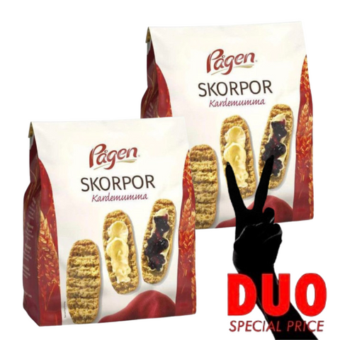 DUO Pågen Kardemumma Skorpor - Cardamom Crisprolls 240g X 2-Swedishness