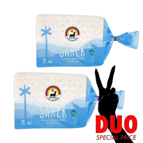 DUO Polarbröd Sarek Originalet Tunnbröd - Soft Flatbread 375 g X 2-Swedishness