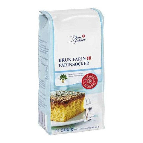 Dansukker Brunt Farinsocker - Brown Sugar with Cane Syrup 500 g-Swedishness