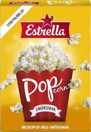 Estrella Micro popcorn Smör 3-Pack- Micro Popcorn Butter 3-Pack 240 g-Swedishness