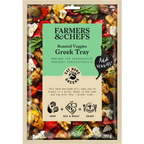 Farmers & Chefs Roasted Veggies Greek Tray - Roasted Veggies Greek Tray - 90g-Swedishness