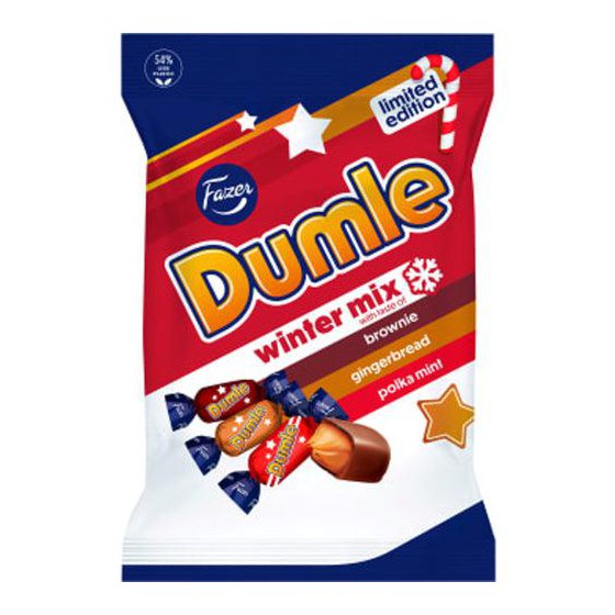 Fazer Dumle Wintermix - Chocolate Covered Winter Chewies 180 g