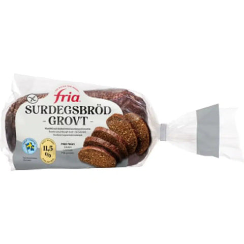 Fria Grovt Surdegsbröd Fryst Glutenfri - Coarse Sourdough Bread Frozen Gluten Free - 500 g-Swedishness