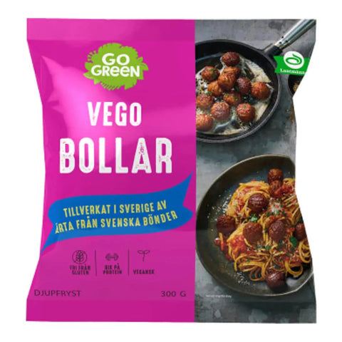 GOGREEN Vegoboll Ärta, Fryst - Vegoball Pea, Frozen 300g-Swedishness