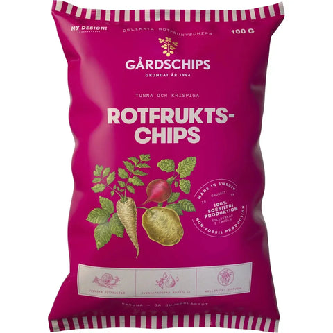 Gårdschips Rotfruktschips - Root vegetable chips 100g-Swedishness