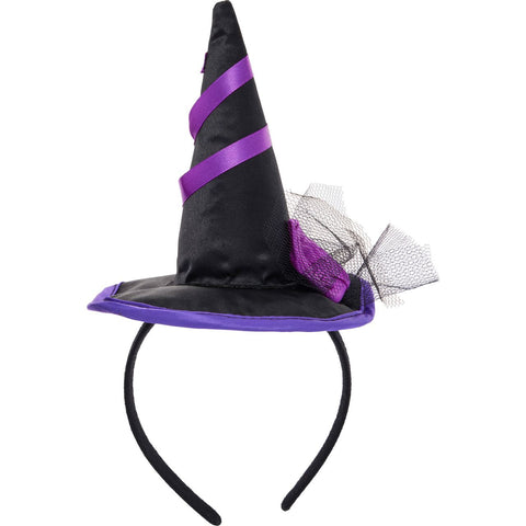 ICA Diadem med häxhatt lila – Purple Witch Hat Headband - 14 × 25 × 14cm-Swedishness