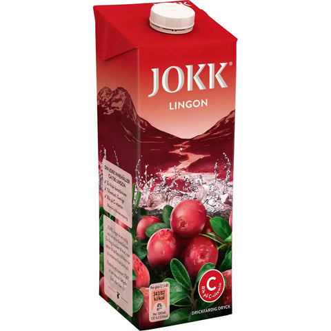 JOKK Lingondryck - Lingonberry drink - 1l-Swedishness