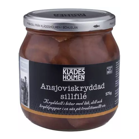 Klädesholmens Ansjoviskryddag Sillfilé - Ansjovis Allspiced Herringfilets 575/325g-Swedishness