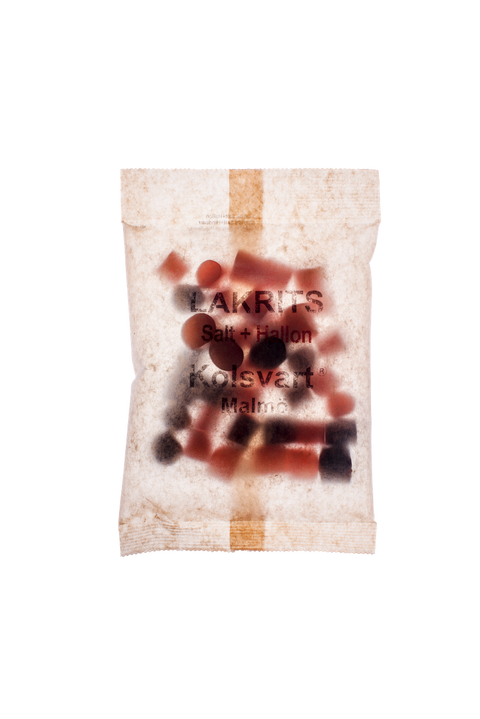 Kolsvart LAKRITS Salt + Hallon - Salty + Raspberry Licorice 120g-Swedishness