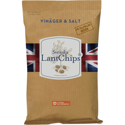 Lantchips Vinäger o Salt - Vinegear and Salt Chips - 200g-Swedishness