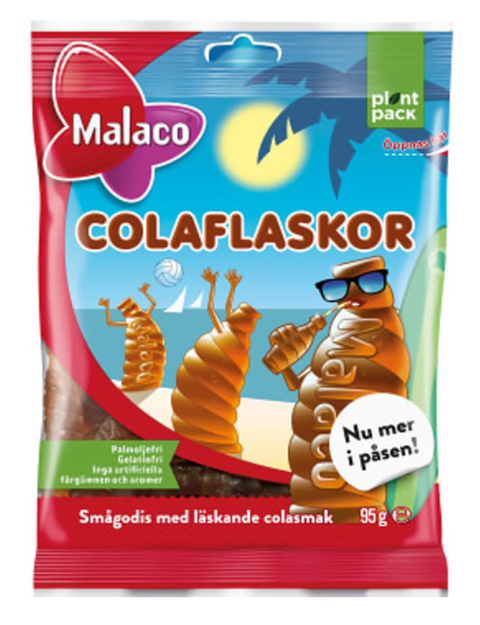 Malaco Colaflaskor - Cola flavoured candy 95g-Swedishness
