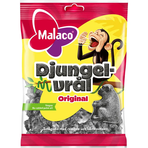 Malaco Djungelvrål - Salty Liquorice 90 g-Swedishness
