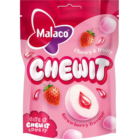 Malaco Godis Chewit Strawberry - Candy Chewit Strawberry - 115g-Swedishness