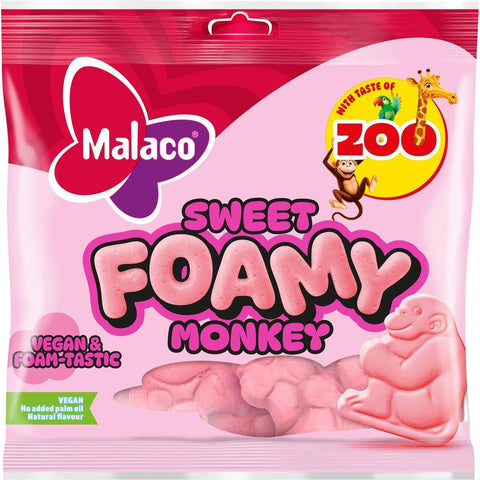 Malaco Godispåse Zoo Sweet Foamy Monkey - Candy bag Zoo Sweet Foamy Monkey - 115g-Swedishness