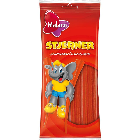Malaco Stjärnor jordgubb - Stars strawberry - 92g-Swedishness