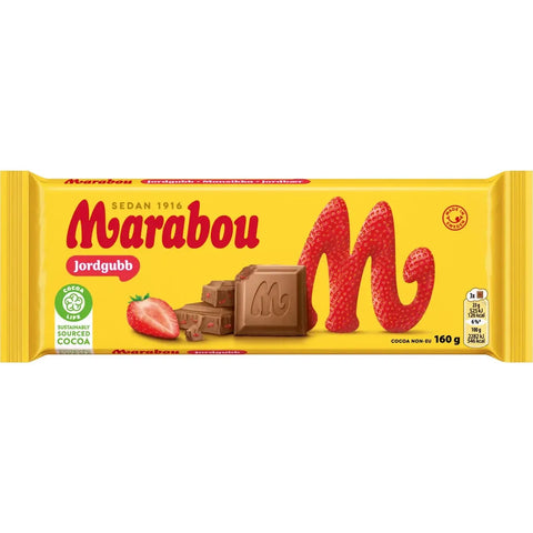 Marabou Chokladkaka Jordgubb - Chocolate Cake Strawberry - 160 g-Swedishness