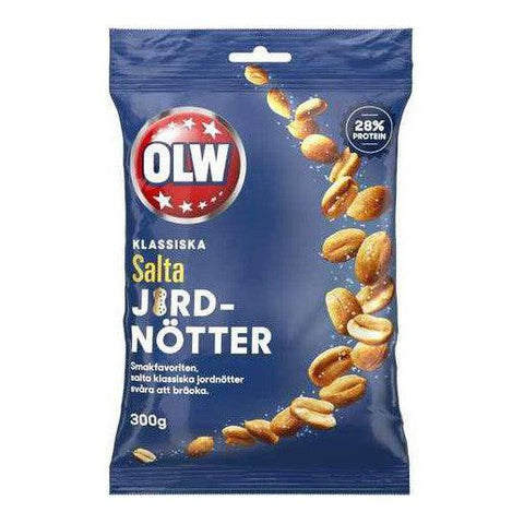 OLW Jordnötter salta - Salted peanuts 300 g-Swedishness