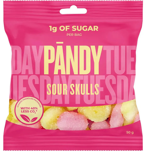 Pändy Godispåse Gelé Candy Sour Skulls - Candy Sour Skulls - 50g-Swedishness