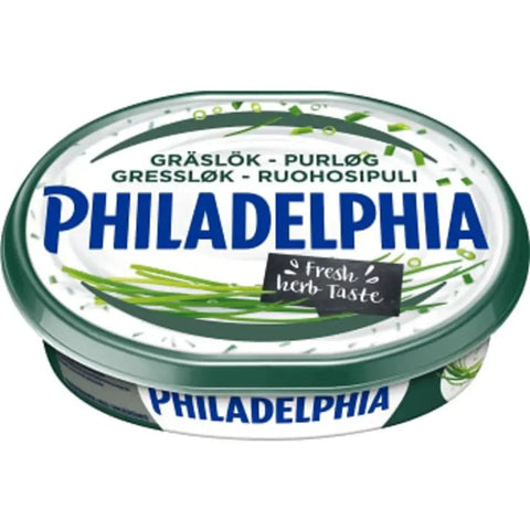 Philadelphia Färskost Gräslök 11% - Cream Cheese Chives - 200 g-Swedishness