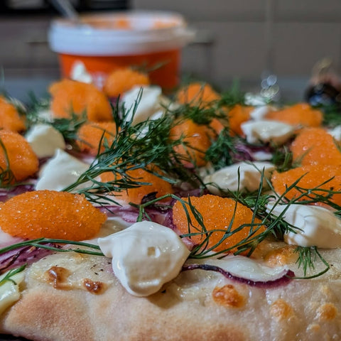 Pinsa Bianco with Kalix Löjrom