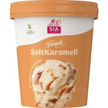 SIA GLASS Gräddglass Vår Finaste Salt Karamell - Ice cream Our Finest salted caramel - 500ml-Swedishness