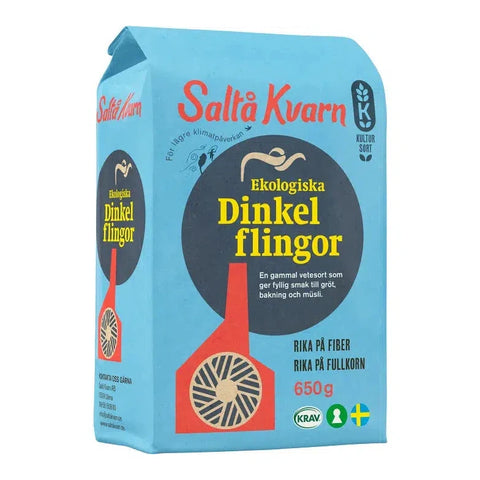 Saltå Kvarn Dinkelflingor EKO KRAV - Spelled flakes ECO - 650g-Swedishness