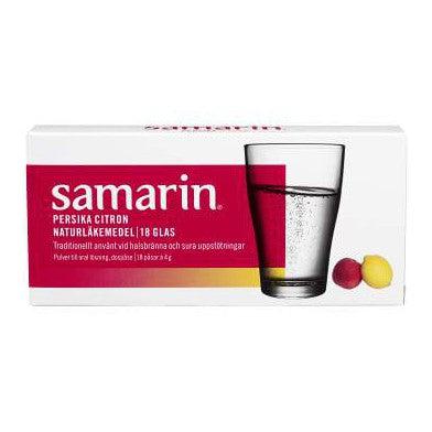 Samarin Persika & Citron Fruktsalt Naturläkemedel - Peach & Lemon Natural Remedy 4g 18-p-Swedishness