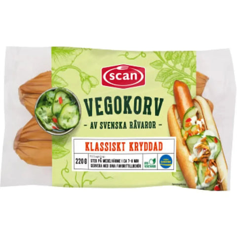 Scan Vegokorv ovo - frozen Veggie sausage ovo - 220g-Swedishness