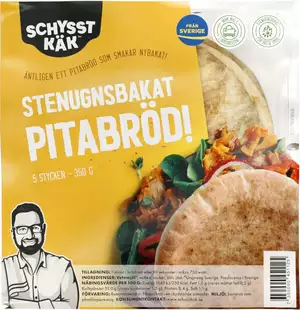 Schysst käk Stenugnsbakat Pitabröd - Pita bread 350 g-Swedishness