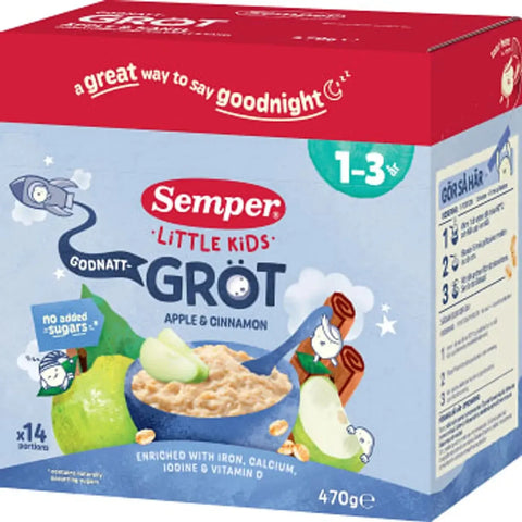 Semper Godnattgröt Apple & Cinnamon 1-3 År - Goodnight Porridge - 470 g-Swedishness