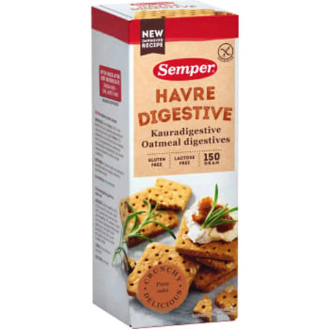 Semper Havre Digestive Glutenfri - Oat Digestive Gluten Free - 150g-Swedishness