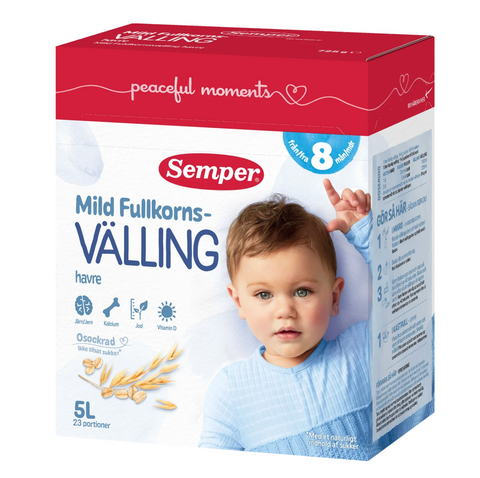 Semper Mild Fullkornsvälling med havre 8m - Mild Wholegrain Oat Drink 8+ months-Swedishness