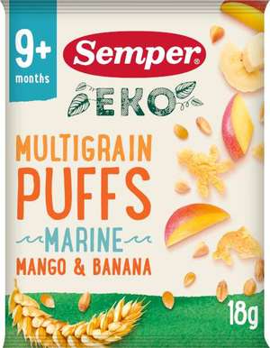 Semper Multigrain Puffs Mango/Banana 9 Mån EKO - 18g-Swedishness