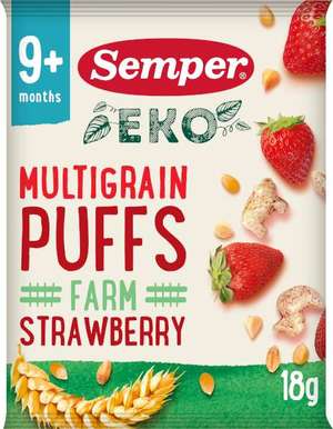 Semper Multigrain Puffs Strawberry 9 Mån EKO - 18g-Swedishness