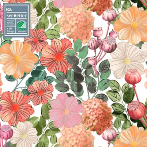 Servett Fleur 33cm 20-p - Easter Napkins Fleur 33 cm 20-p-Swedishness